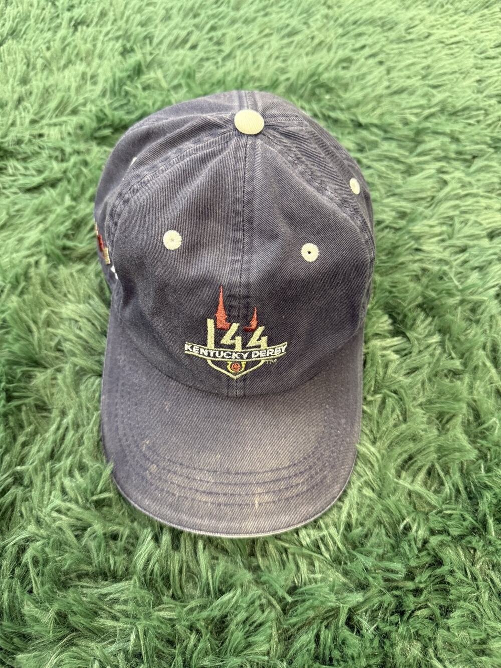 Kentucky Derby 144 Justify Triple Crown Winner 2018 Ahead Navy Baseball Cap Hat